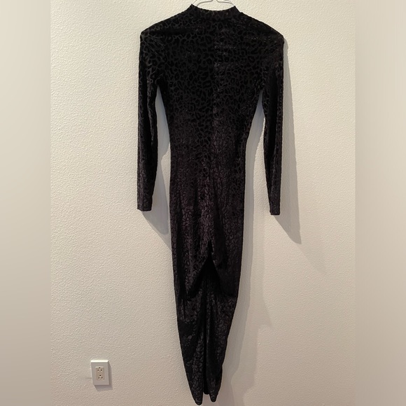 SEXY BLACK LEOPARD NIGHT BODYSUIT- DNS WEAR - Picture 3 of 4